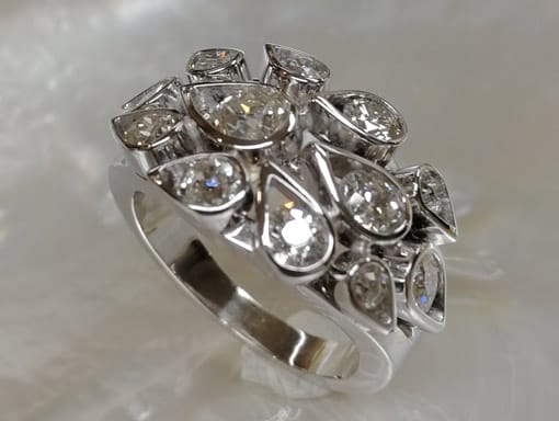 bague-or-blanc-diamants-joaillerie-elor-creations Bague avec diamant Joaillerie Elor créations