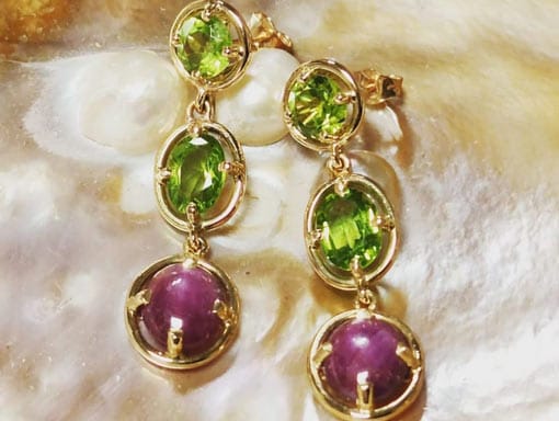 boucles-oreille-or-rubis-joaillerie-elor-creations Boucles d'oreille en or et rubis Joaillerie Elor créations à Ploemeur